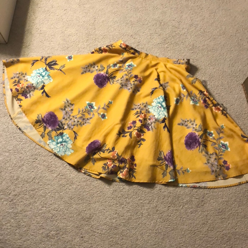 Ikebana ModCloth Skirt, mustard yellow